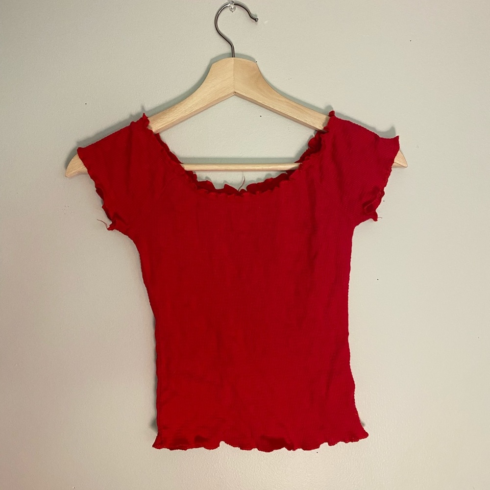 Red pacsun crop top